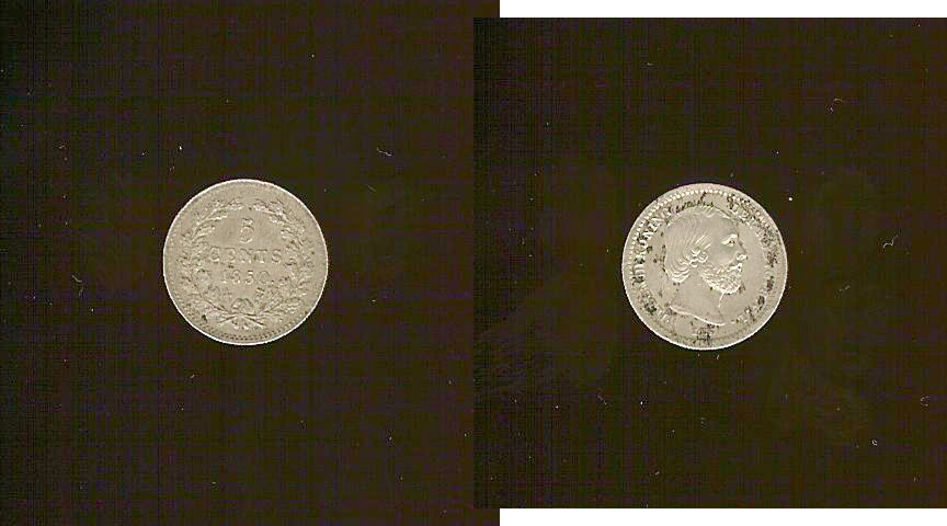 PAYS-BAS 5 Cents Guillaume III 1850 Utrecht SUP+